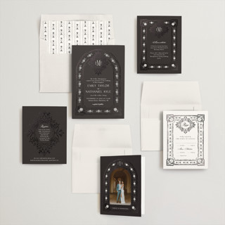 This is a tuxedo foil stamped wedding invitations with foil pressed by Claudia Orengo called princess printing on signature in standard