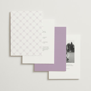 This is a lilac foil stamped wedding invitations with foil pressed by Ashlee Townsend called monatuk printing on signature in standard