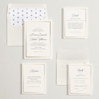 This is a porcelain foil stamped wedding invitations with foil pressed by Deynaaz Daraei called ahlum printing on signature in standard