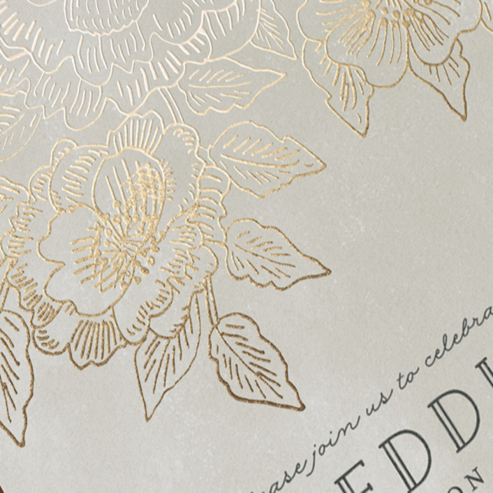 Wedding Etching FoilPressed Wedding Invitations by Chris Griffith Minted