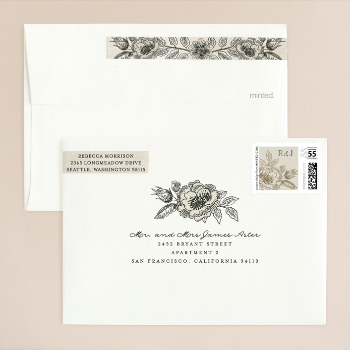 Wedding Etching FoilPressed Wedding Invitations by Chris Griffith Minted