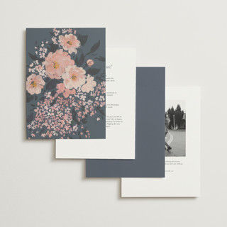 This is a indigo foil stamped wedding invitations with foil pressed by Itsy Belle Studio called madison printing on signature in standard