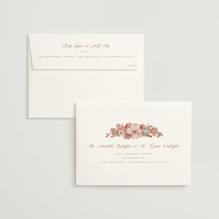 This is a blush foil stamped wedding invitations with foil pressed by Leah Bisch called in the garden printing on signature in standard