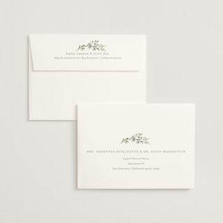 This is a snowdrop foil stamped wedding invitations with foil pressed by Erin L. Wilson called meadow printing on signature in standard