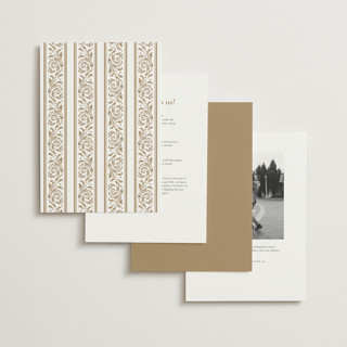 This is a ivory foil stamped wedding invitations with foil pressed by Ana de Sousa called regency grace printing on signature in standard