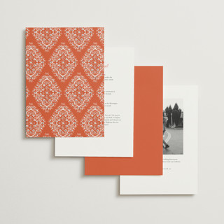 This is a verona sunset foil stamped wedding invitations with foil pressed by Gwen Bedat called floral romance printing on signature in standard