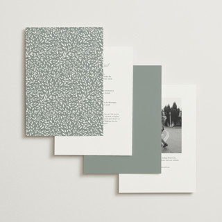 This is a mossy foil stamped wedding invitations with foil pressed by Laura Hankins called enchanted printing on signature in standard