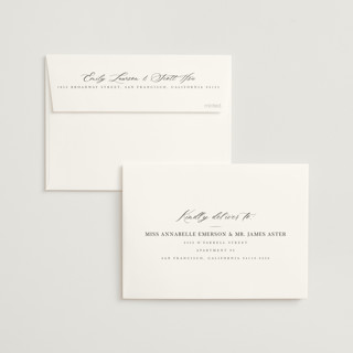 This is a almond foil stamped wedding invitations with foil pressed by Robert and Stella called regent printing on signature in standard