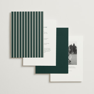This is a evergreen foil stamped wedding invitations with foil pressed by Emily Betts called arch frame printing on signature in standard