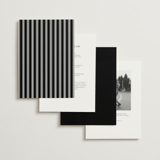 This is a tuxedo foil stamped wedding invitations with foil pressed by Emily Betts called arch frame printing on signature in standard