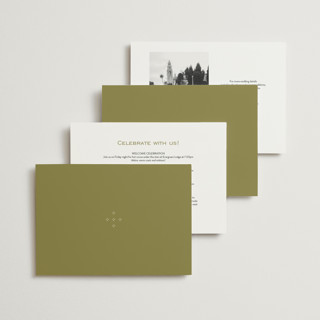 This is a grass foil stamped wedding invitations with foil pressed by Ani Somi called sweet fancy printing on signature in standard