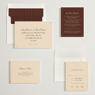 This is a coco foil stamped wedding invitations with foil pressed by Ani Somi called sweet fancy printing on signature in standard
