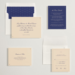 This is a royal foil stamped wedding invitations with foil pressed by Ani Somi called sweet fancy printing on signature in standard