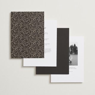This is a tuxedo foil stamped wedding invitations with foil pressed by Erin L. Wilson called trailing vines printing on signature in standard