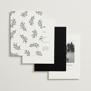 This is a cloud foil stamped wedding invitations with foil pressed by Hooray Creative called and centered printing on signature in standard