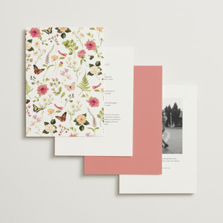 This is a romantic foil stamped wedding invitations with foil pressed by Sarah Knight called fleur printing on signature in standard