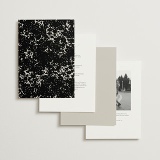 This is a smoke foil stamped wedding invitations with foil pressed by Robert and Stella called bouquet toss printing on signature in standard