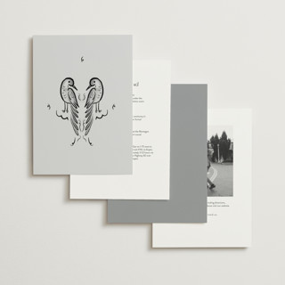 This is a steel foil stamped wedding invitations with foil pressed by Ani Somi called santa catalina printing on signature in standard