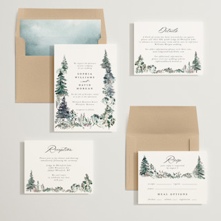This is a snow foil stamped wedding invitations with foil pressed by Petra Kern called great outdoors printing on signature in standard