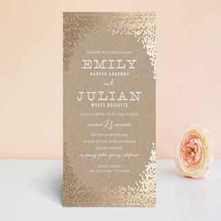 Gold Rush Foil-Pressed Wedding Invitations