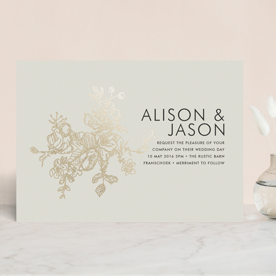 elegance illustrated foil-pressed wedding invitations by phrosne elegance illustrated foil-pressed wedding invitations by phrosne, Wedding invitations