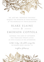 Gilded Wildflowers Foil-Pressed Wedding Invitations By Smudge Design