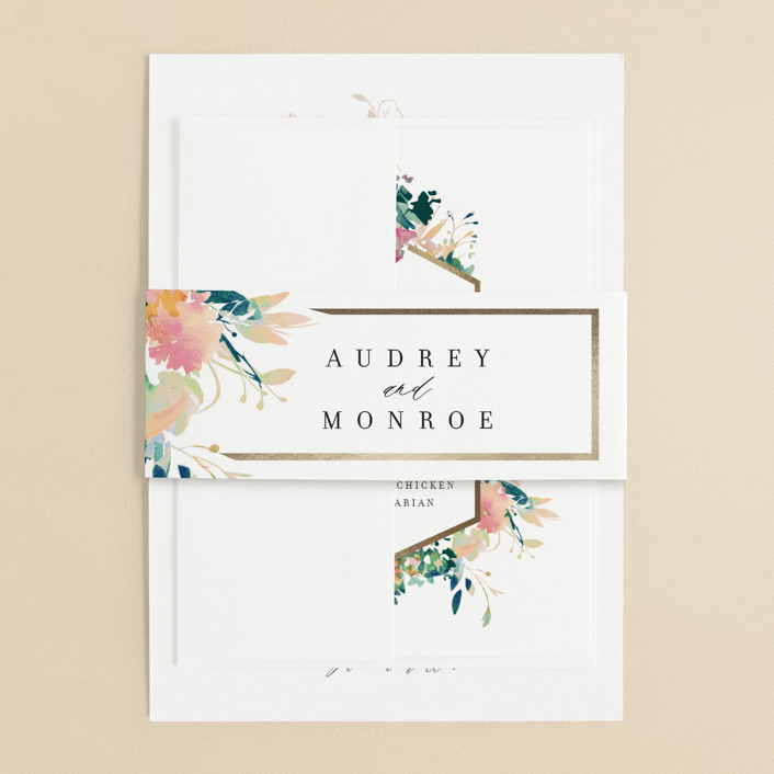 Pretty Wildflowers FoilPressed Wedding Invitations by Lori Wemple Minted