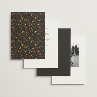 This is a copper foil stamped wedding invitations with foil pressed by Susan Moyal called enchanting printing on signature in standard