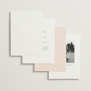 This is a blush foil stamped wedding invitations with foil pressed by Sarah Brown called peaks printing on signature in standard