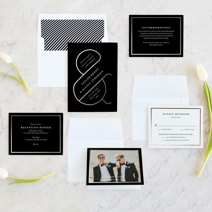 Nyc Style FoilPressed Wedding Invitations by Jana Volfova Minted