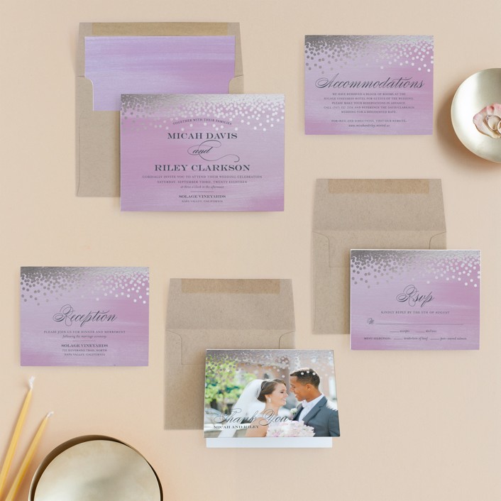 Confetti FoilPressed Wedding Invitations by Eric Clegg Minted