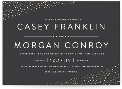 Modern Glam Foil Pressed Wedding Invitations