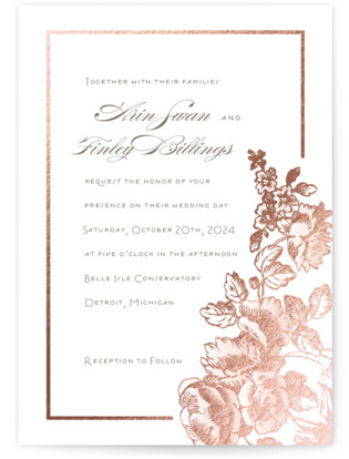 Gilded Garden Foil Pressed Wedding Invitations
