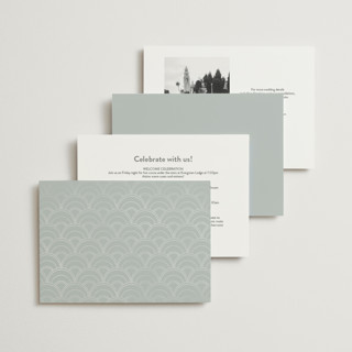 This is a slate foil stamped wedding invitations with foil pressed by GeekInk Design called ornate deco printing on signature in standard