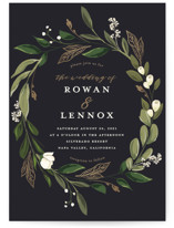 Greenery Crown Foil-Pressed Wedding Invitations By Susan Moyal