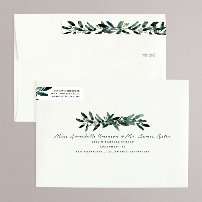 Gilded Eucalyptus Foil Pressed Wedding Invitations By Lissabeth Anglin Minted