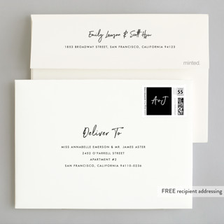 This is a midnight foil stamped wedding invitations with foil pressed by Stacey Meacham called brushy frame printing on signature in standard
