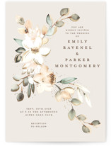 This is a beige foil stamped wedding invitation by Petra Kern called Serena with foil-pressed printing on signature in standard.