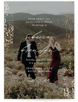 This is a brown foil stamped wedding invitation by Beth Murphy called Rustic Dream with foil-pressed printing on signature in standard.