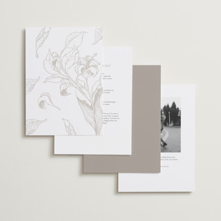 This is a pearl foil stamped wedding invitations with foil pressed by Jennifer Postorino called entwine printing on signature in standard