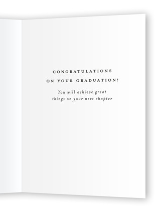 This is a book graduation cards with standard by Rebecca Durflinger called bookshelf printing on signature in greeting cards