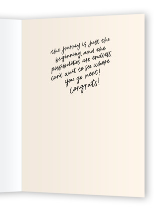 This is a linen graduation cards with standard by Erica Gingrich called graduation doodles printing on signature in greeting cards