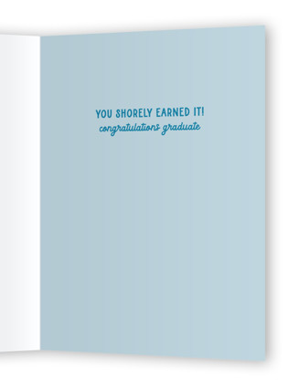 This is a ocean graduation cards with standard by Lori Wemple called swell printing on signature in greeting cards