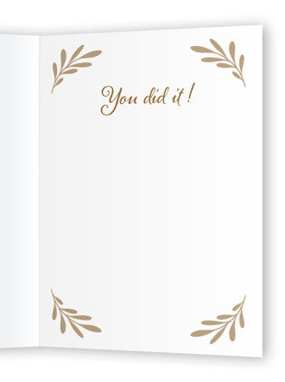 This is a butter graduation cards with standard by Yuliya Evseeva called pop the toast! printing on signature in greeting cards