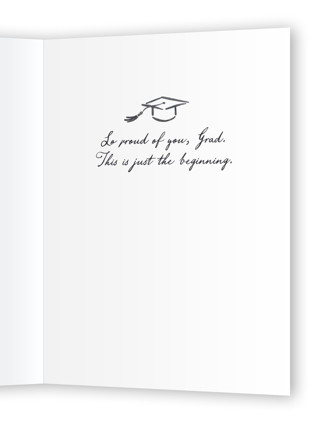 This is a cloud graduation cards with standard by Jamie Alexander called future in bloom printing on signature in greeting cards