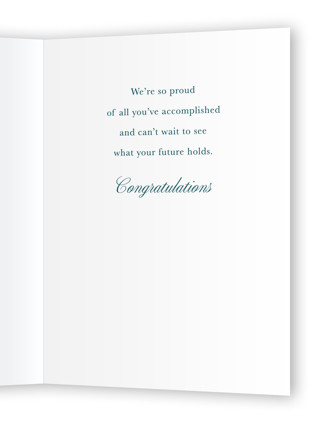 This is a nature graduation cards with standard by Kelly Williams called go places printing on signature in greeting cards