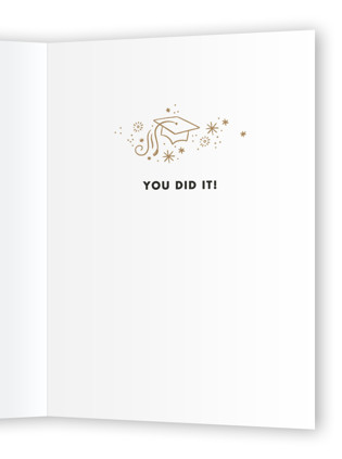 This is a kraft graduation cards with standard by Paper Raven Co. called iconic grad printing on signature in greeting cards