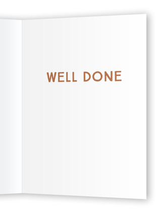 This is a almond graduation cards with standard by Dawn Pope called toasted printing on signature in greeting cards