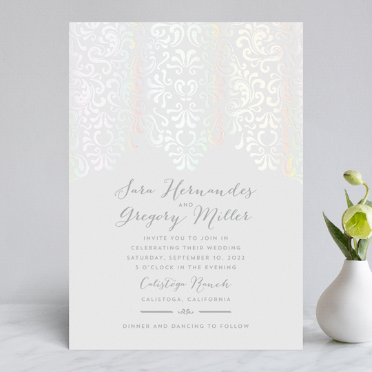 Black Tie Wedding Gloss Press Wedding Invitation By Chris Griffith