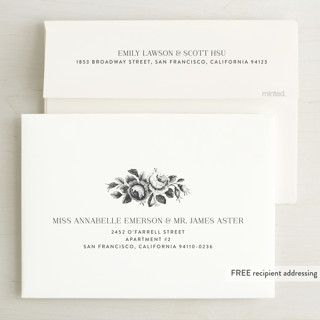 This is a snow gloss press wedding invitations with gloss press by Design Lotus called beloved printing on signature in standard